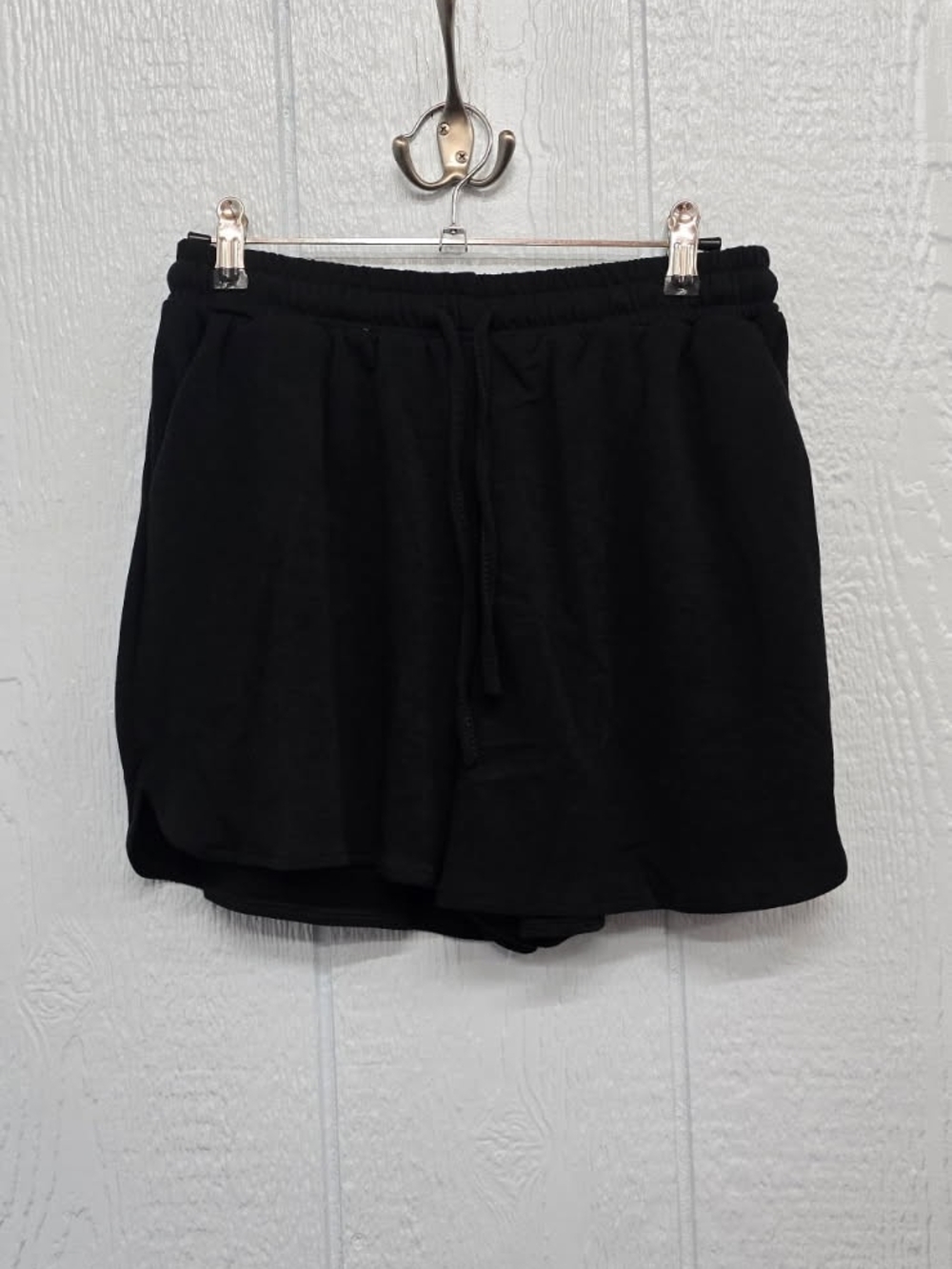 New Medium Capella Black Women’s Drawstring Lounge Shorts